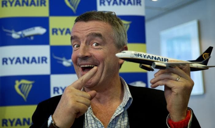 Ryanair tögab Iiri valitsust iroonilise töökuulutusega